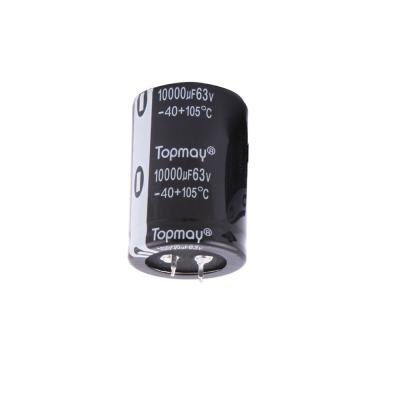 China DC63V Electrolytic Aluminum Capacitor Snap In Terminal PCB mounting for sale