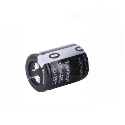 China 30*45mm Snap In Terminal Aluminum Electrolytic Capacitor 330uF 400V for sale