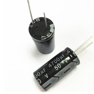 China 4700uF 50V Radial Electrolytic Capacitor 2000hrs Load Life 7.5mm Pitch for sale