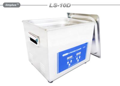 China High Power Table Top Ultrasonic Cleaner , Ultrasonic Brass Cleaner With Stainless Steel Lid for sale