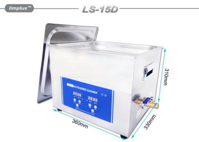 China máquina da limpeza ultrassônica da capacidade 15liter, líquido de limpeza ultrassônico de aço inoxidável da joia à venda