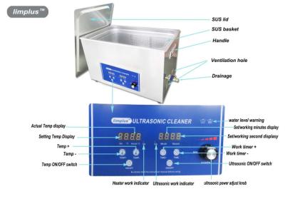 China Heated Digital Ultrasonic Jewelry Cleaner 15L For Jewelry Cleaning for sale