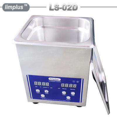 China frecuencia ultrasónica del limpiador 40kHz de la sobremesa de Limplus 2liter del calentador 60W para el reloj de las lentes en venta