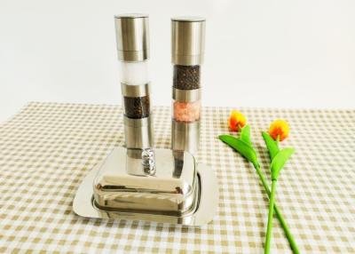 China Dual Salt And Pepper Grinder Stainless Steel Pepper Mills for sale