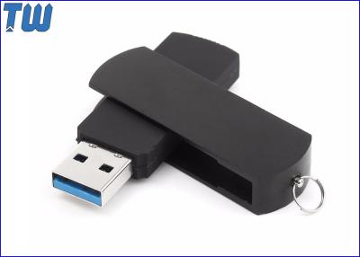 China Rotating Metal Cover USB 3.0 Flash Drives ABS Body Free Key Ring for sale