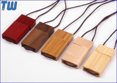 China Wooden Lanyard 1GB USB Flash Drive Natural Color Dog Tag Similar for sale