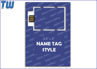China Simple Web Link Key USB Customized Tag Shape Printing Paper Card for sale