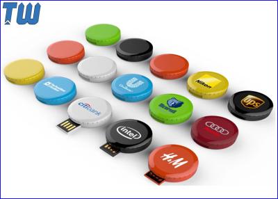 China Tiny Twister Round 64GB Flash Drives Customized Branding USB Device for sale