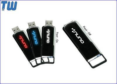 China Personalized Sliding LED Light LOGO Shinning 64GB USB Drives Stick for sale