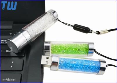 China Crystal Stone Refill Transparent 1GB USB Memory Stick Free Lanyard for sale