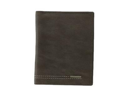 China Dark Grey Men's Wallet / Genuine Leather Billfold / Fine Leather Craftsmanship for sale