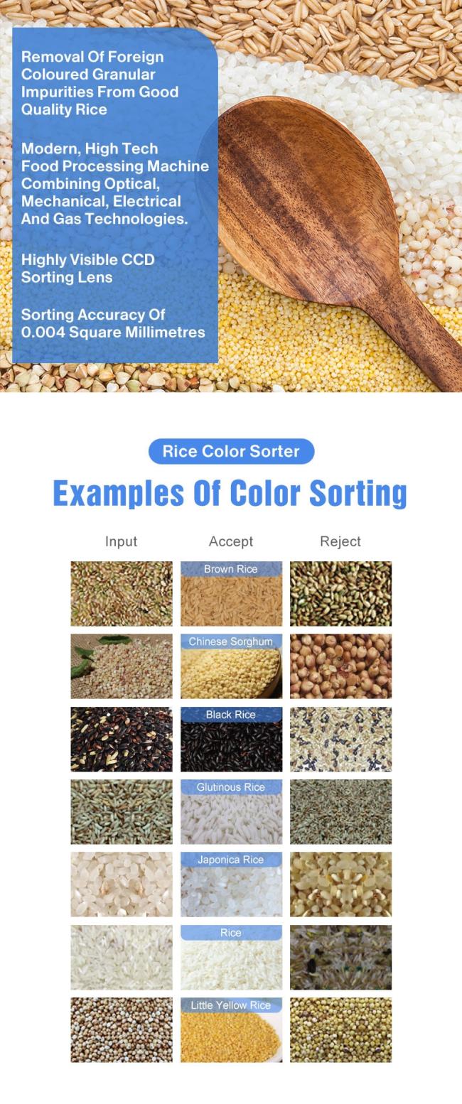 WENYAO Rice Sorting Machine AI Intelligent Digital CCD Camera Fine Screening Color Sorter for Parboiled Rice Flour Mill 99.99%