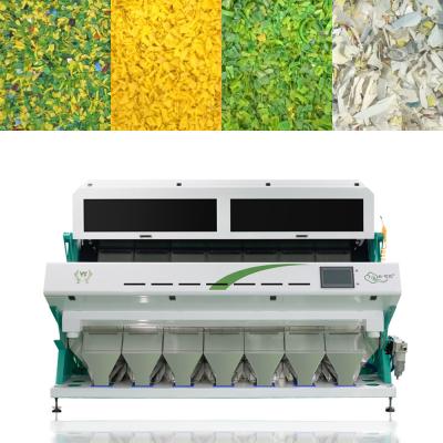 China 7 Chute 448 Channels Best PP Pet PVC PS Granule Color Sorting Machine For Plastic Recycling Line for sale