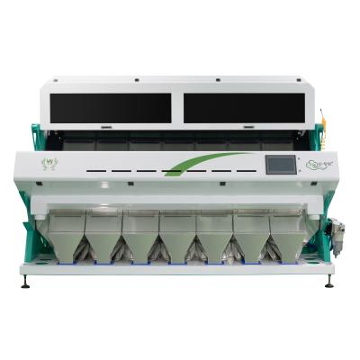 China 7 Chutes Vegetable Sorting Machine , 448 Channels Dried Onion Color Sorter for sale