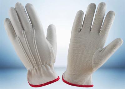 China Industrial Cotton Work Gloves Width 8.8cm - 10.6cm With One Elastic Line for sale