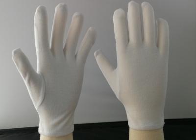 China 65% Polyester Material Cotton Knitted Gloves , Garden Work Gloves Hemming Cuff for sale