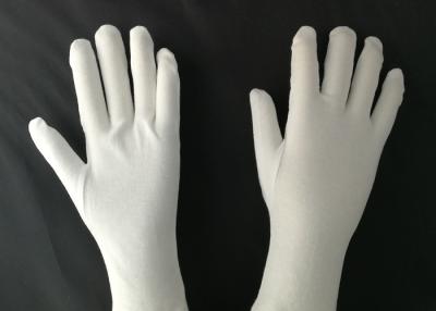 中国 ナイト・ケアの綿の化粧品の手袋によって漂白される白3の縞様式 販売のため