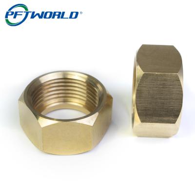 China Brass Copper CNC Machined Parts Nut Milling Service Custom Component for sale