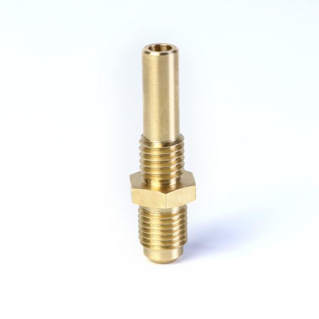 Side view of double-ended M1 bolts with built-in nuts