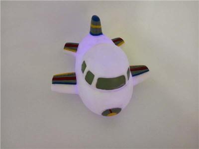 China Eco-friendly Plastic Soft PVC 3D Air plane toys with LED light for sale