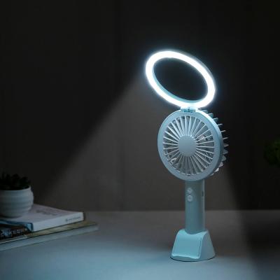 China Traveling Camping Portable Hand Fan USB Rechargeable LED Fan for sale