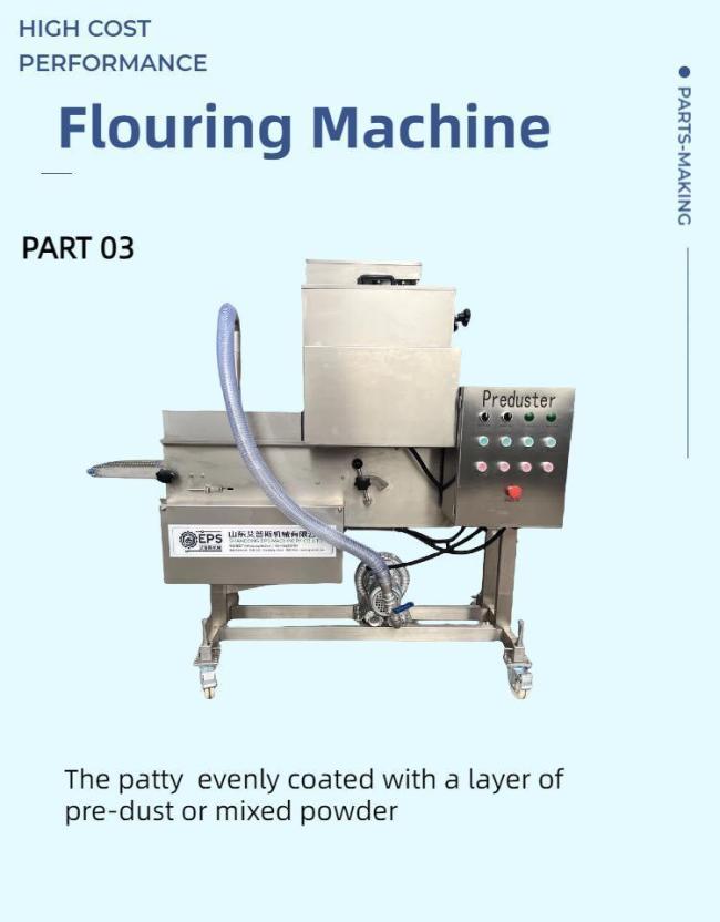 Small Chicken Nugget Patty Production Line Fully Automatic Continuous Frying Machine Beef Hamburger Patty Production and Forming Line