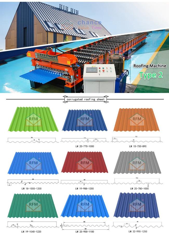 Automatic Metal Ibr Roof/Roofing Sheet Trapezoidal Tile Panel Long Span Roll Forming Making Machine