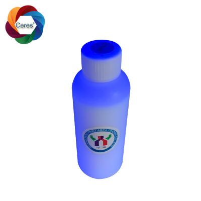 China tinta invisible ULTRAVIOLETA a base de agua azul de la tinta de impresión de la seguridad de la botella 100ml 400 nanómetro en venta