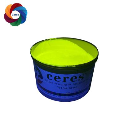 China Colorless Grass Green Invisible UV Offset Ink Printing Normal Dry Solvent Based Ink for sale