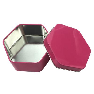 China Recycled Food Tins for Cookies Customized Tin Boxes for Sale Hexagonal Metal Tin Containers for sale