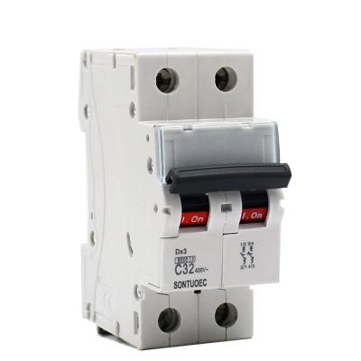 China 2P 32A Modular MCB Circuit Breaker Plastic Clip Fixed For Lighting Distribution for sale