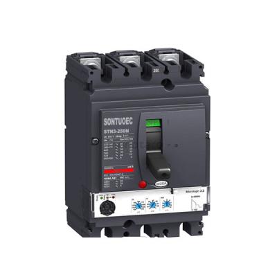 China Moulded Case Adjustable Current MCCB Circuit Breaker 250A for sale