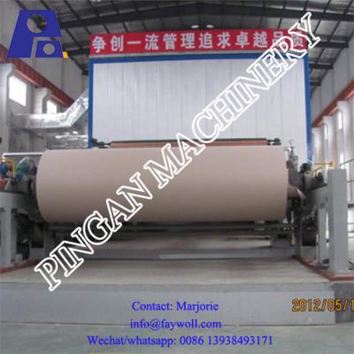 China 100T/D máquina de la fabricación de papel de la máquina de papel que estría 3200m m Kraft en venta