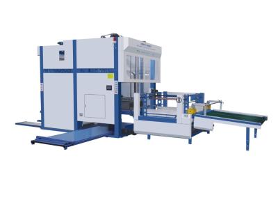 China Paper Collecting Auto Filp Flop Pallet Stacker Machine For Corrugated Board for sale