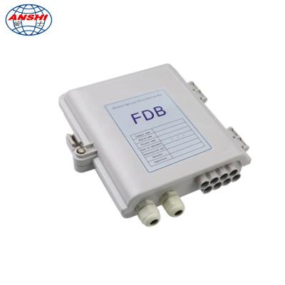 China 8 core Wall Mount Fiber Distribution Box with PLC splitter waterproof outdoor FAT Box for sale