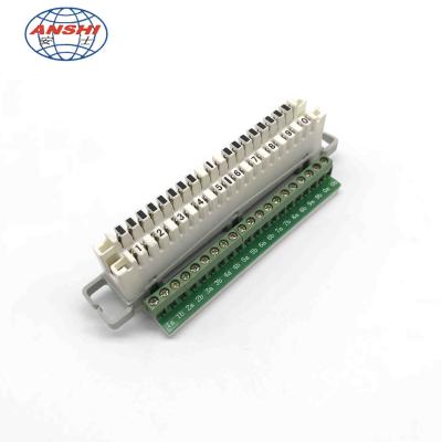 China 20 pole Krone Type PCB Type Connection Module LSA PLUS Krone Green Broad for sale