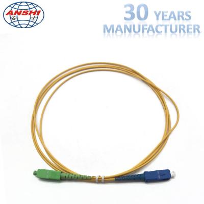 China 2.00m 1 Meter Simplex Single Mode Fiber Patch Cables SC / UPC - SC / APC for sale