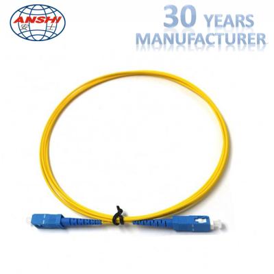 China Fiber Optic Patch Cord SC - SC Connector Singlemode SM Simplex SX Can Customize for sale