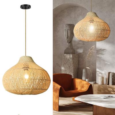 China Handmade Bamboo Woven South Asia Holiday Restaurant Hotel Japanese Hawaii Summer Style Pendant Lamp(WH-WP-80) for sale