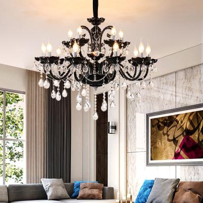 China Black and silver crystal chandelier light fixtures ( WH-CY-20) for sale