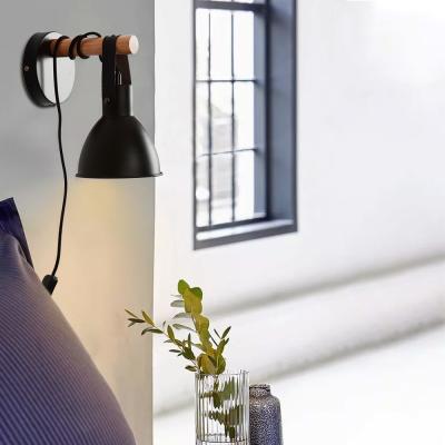 China Industrial Retro Black Lampshade plug in wall light (WH-VR-15) for sale