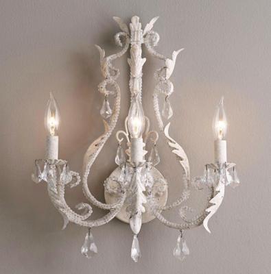 China Antique lighting Rustic Decor White Body Color crystal wall sconce (Wh-VR-102) for sale
