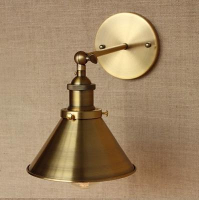 China Wrount Iron Brass Vintage Wall Lamp Light For Cafe Room Edison brass wall lamp （WH-VR-105） for sale