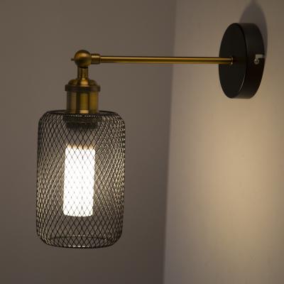 China Vintage Iron net Wall Lamp Black metal cage Wall Lights Bedroom bedside lamp（WH-VR-98) for sale