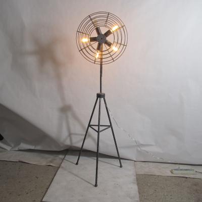 China Vintage Industrial floor lamp fan light lamp edison bulb lamp antique retro floor lamp(WH-VFL-07) for sale