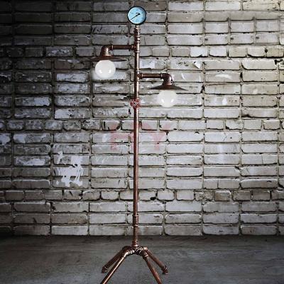 China Vintage Fixture Water Pipe Floor Stand Lamp Edison Bulb standing lamp(WH-VFL-20) for sale