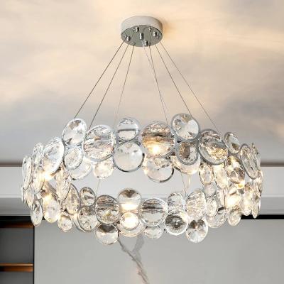 China Modern Ring Led Chandelier For Living Room Luxury Glass Hanging Lamp(WH-MI-315) for sale