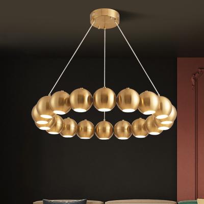 China Round sphere led chandelier for living room bedroom table dining room hanging lamp(WH-MI-319) for sale