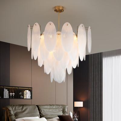 China Modern chandeliers for living room glass round art décor leaf chandelier(WH-MI-320) for sale