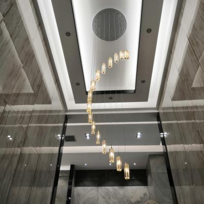 China Long Crystal Staircase Chandelier Modern Design Indoor Lighting(WH-NC-100) for sale